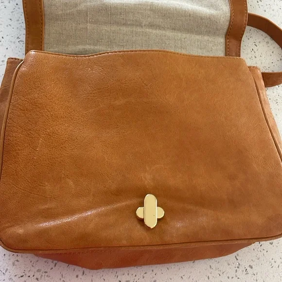 Tan Leather Shoulder Bag - Picture 5 of 6